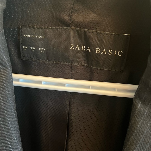 Zara blazer - size Small, grey pinstripe - Picture 3 of 5